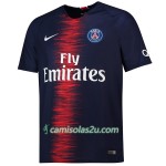 Camisolas de Futebol Paris Saint-Germain Equipamento Principal 2018/19 Manga Curta Camisolas de Futebol Paris Saint-Germain Equipamento Principal 2018/19 Manga Curta